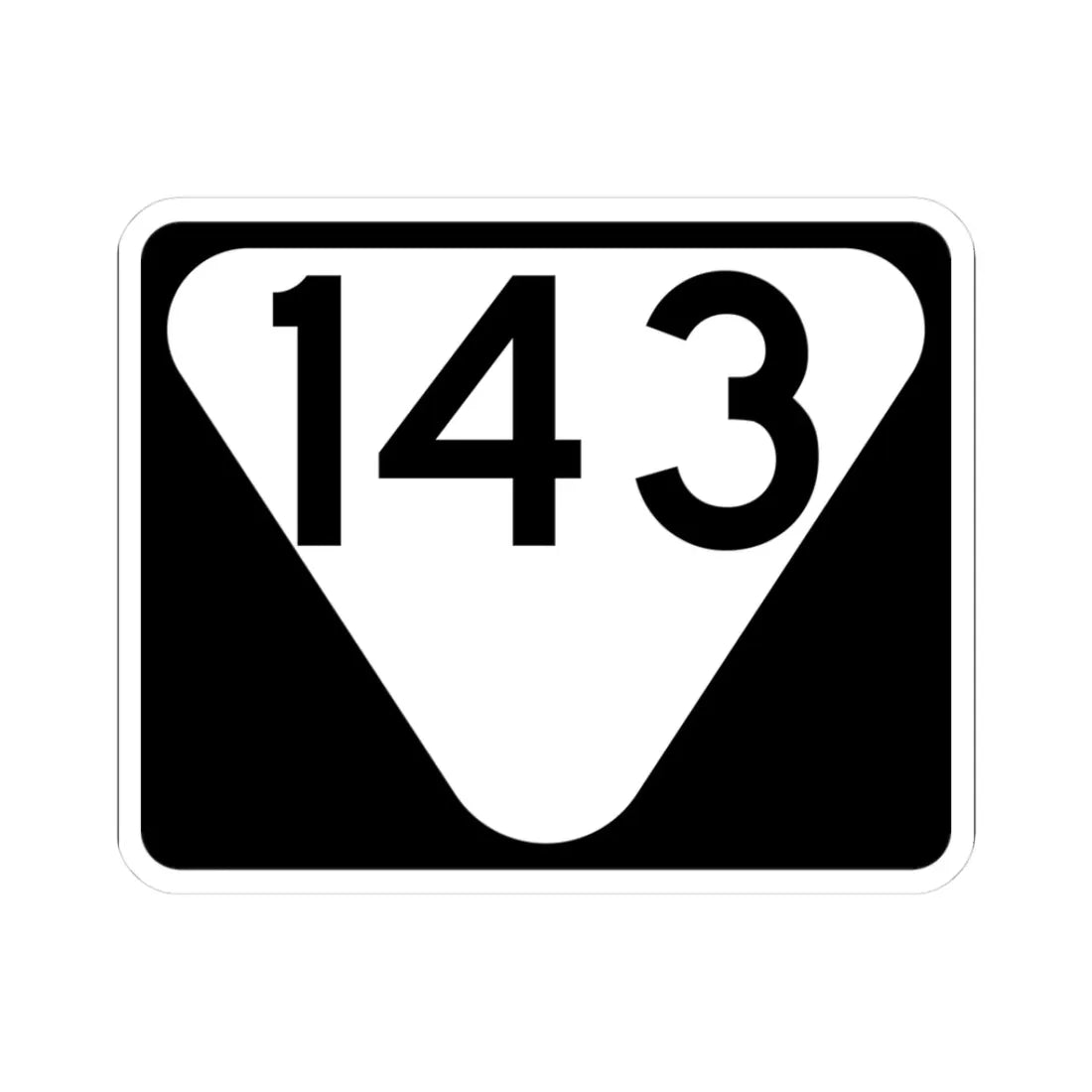 Secondary Tennessee 143 (Tennessee) (Road Sign) STICKER Vinyl Kiss-Cut Decal 3 Inch White - The Sticker Space