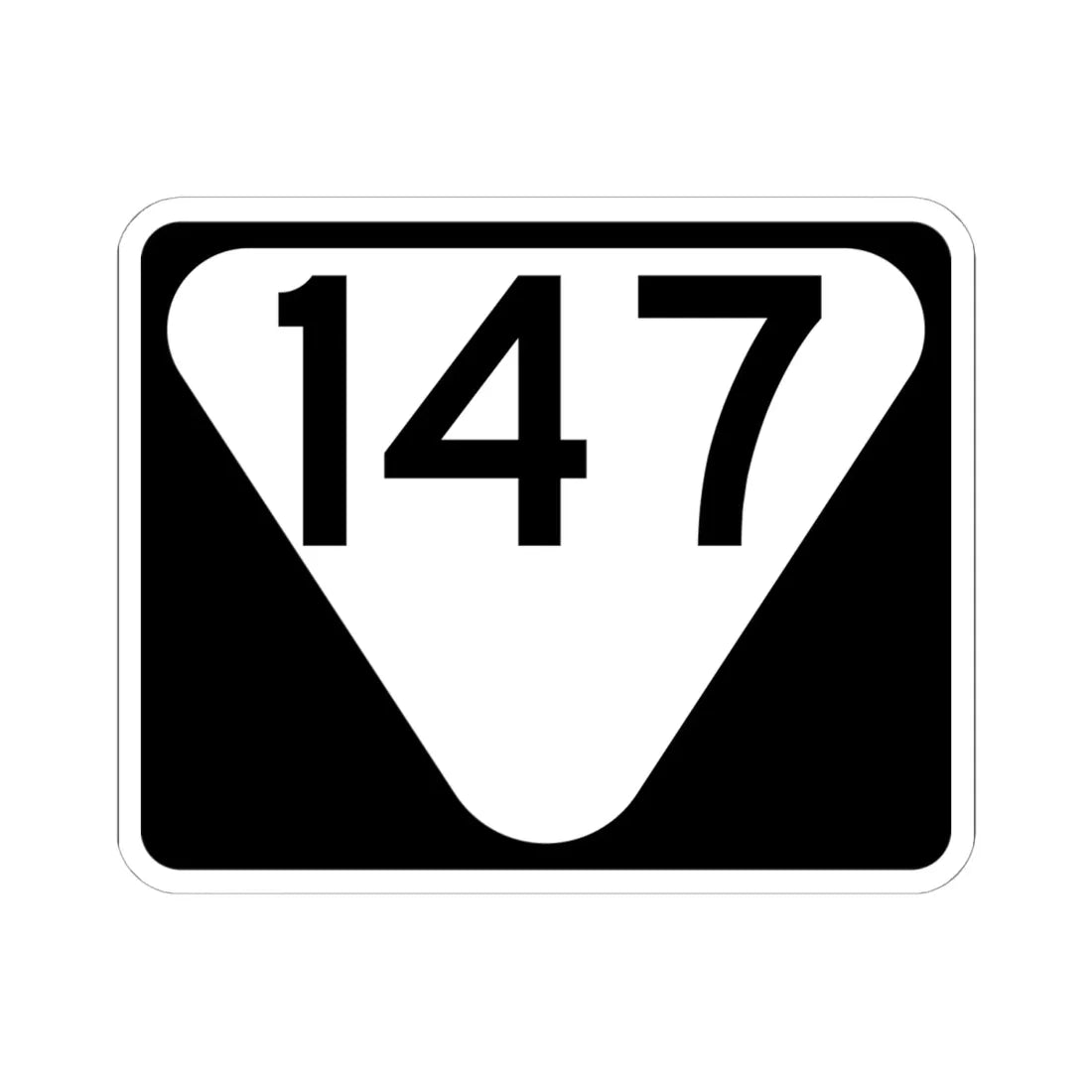 Secondary Tennessee 147 (Tennessee) (Road Sign) STICKER Vinyl Kiss-Cut Decal 6 Inch White - The Sticker Space