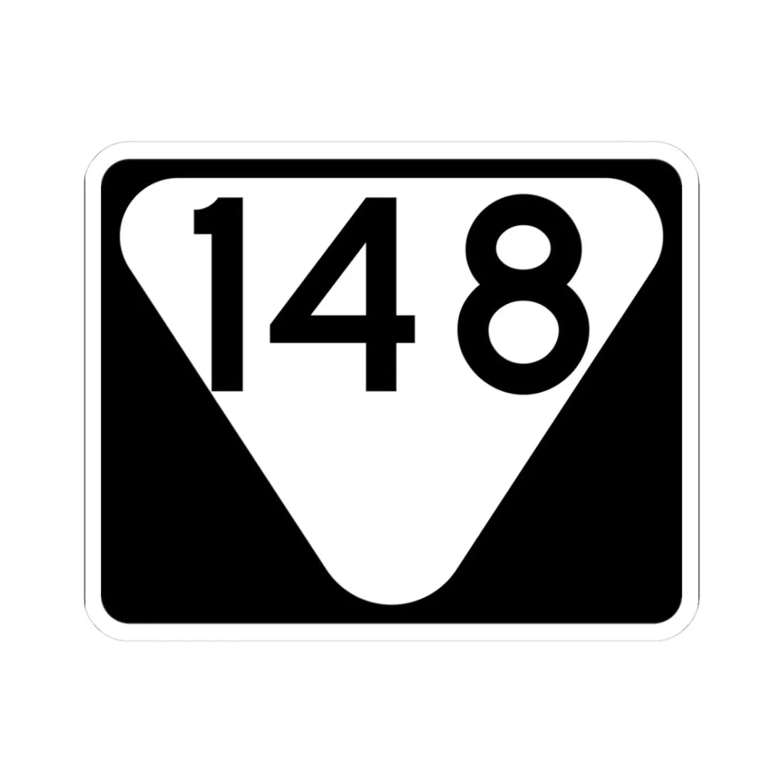 Secondary Tennessee 148 (Tennessee) (Road Sign) STICKER Vinyl Kiss-Cut Decal 3 Inch White - The Sticker Space