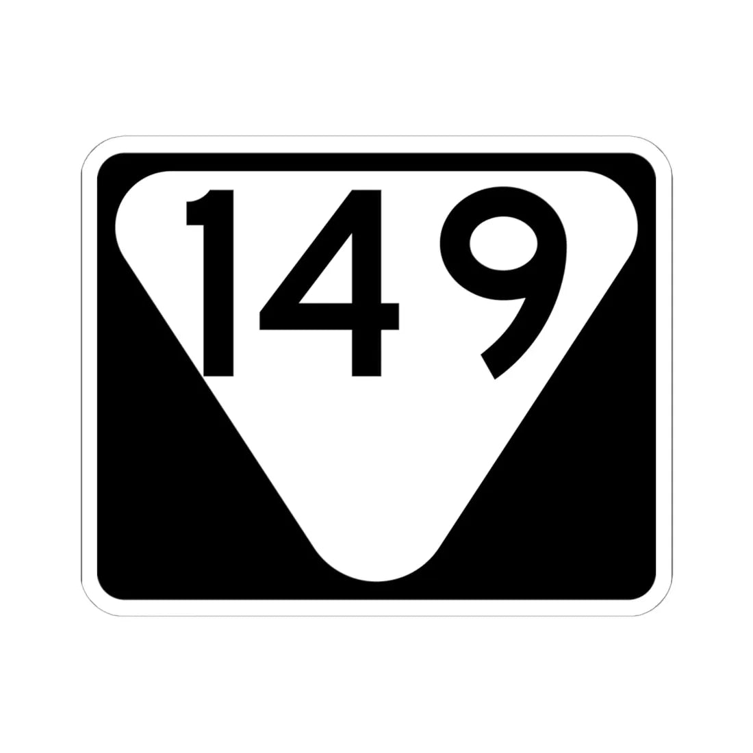 Secondary Tennessee 149 (Tennessee) (Road Sign) STICKER Vinyl Kiss-Cut Decal 6 Inch White - The Sticker Space