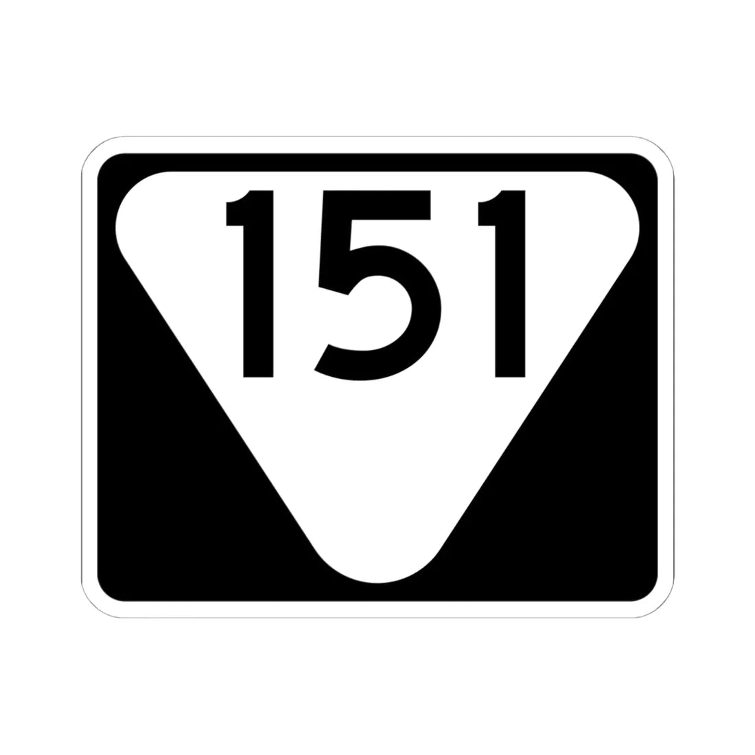 Secondary Tennessee 151 (Tennessee) (Road Sign) STICKER Vinyl Kiss-Cut Decal 6 Inch White - The Sticker Space
