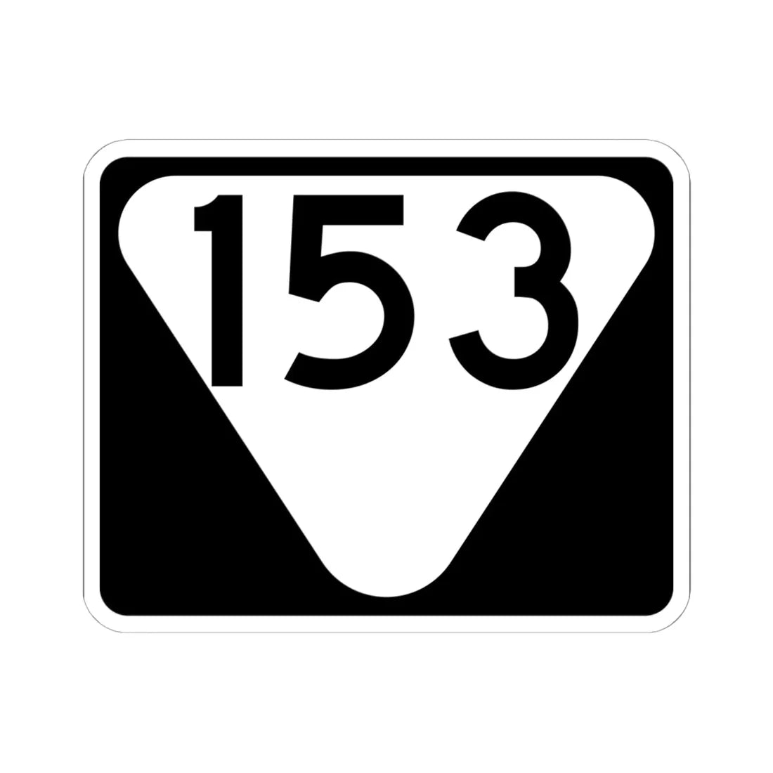 Secondary Tennessee 153 (Tennessee) (Road Sign) STICKER Vinyl Kiss-Cut Decal 6 Inch White - The Sticker Space