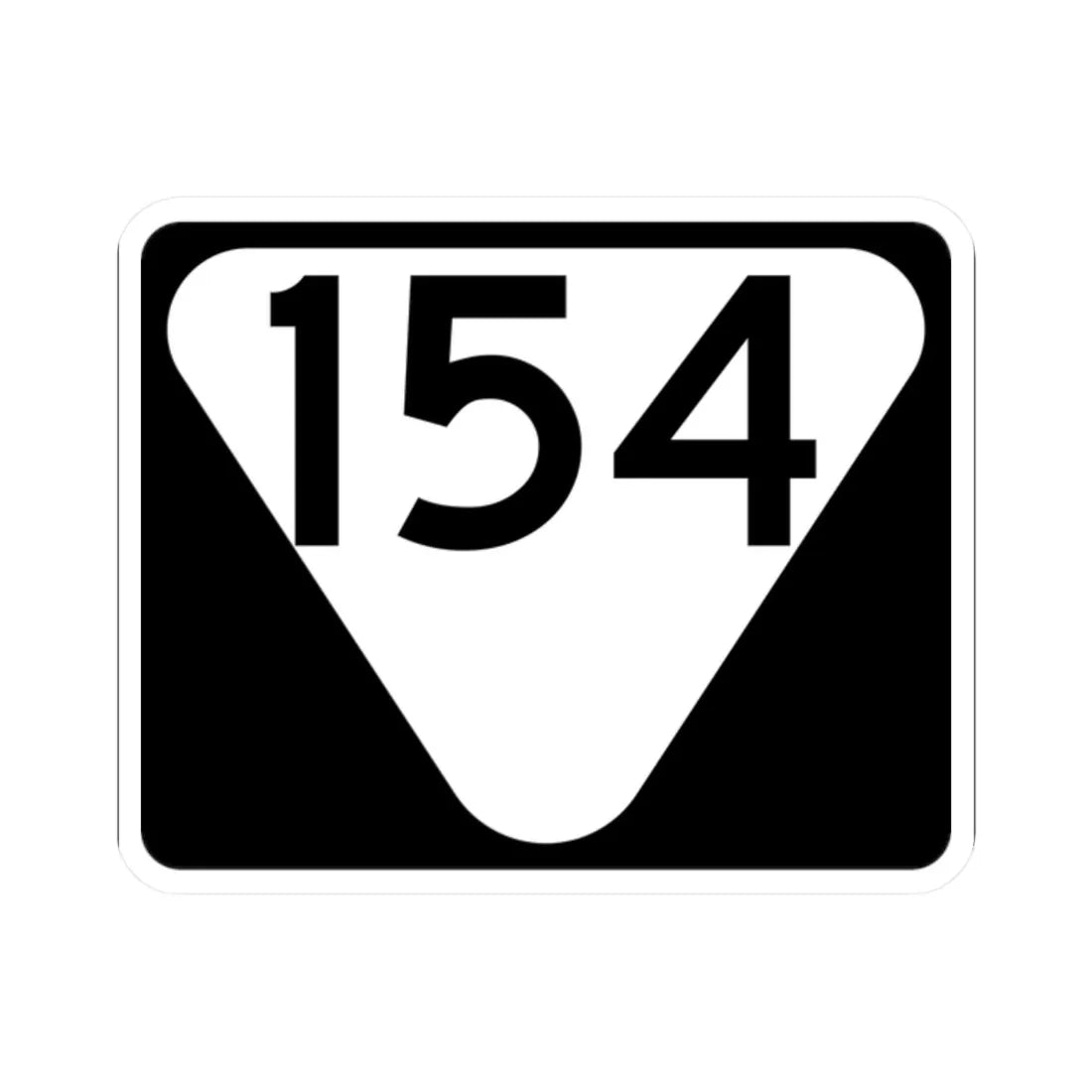 Secondary Tennessee 154 (Tennessee) (Road Sign) STICKER Vinyl Kiss-Cut Decal 2 Inch White - The Sticker Space