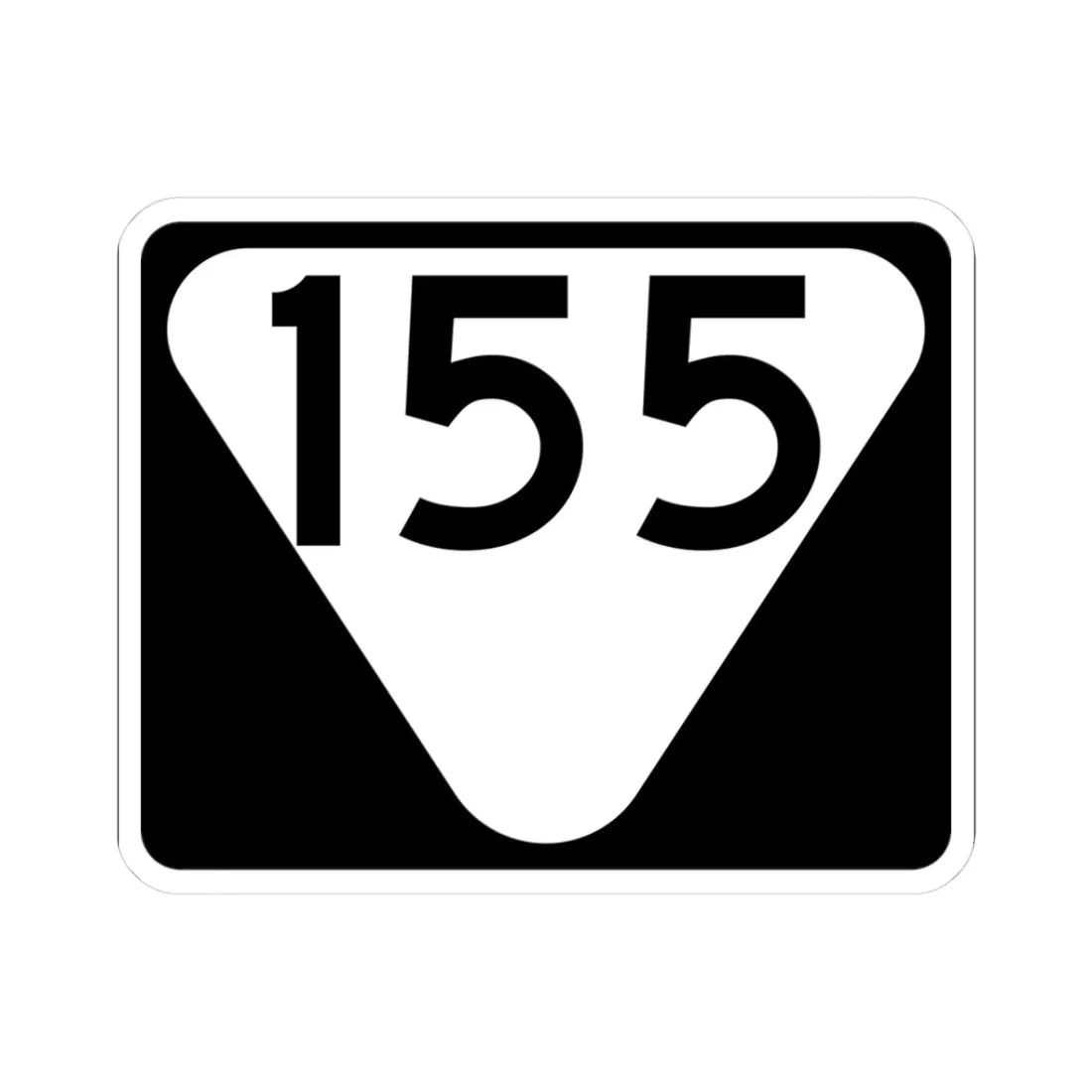 Secondary Tennessee 155 (Tennessee) (Road Sign) STICKER Vinyl Kiss-Cut Decal 3 Inch White - The Sticker Space