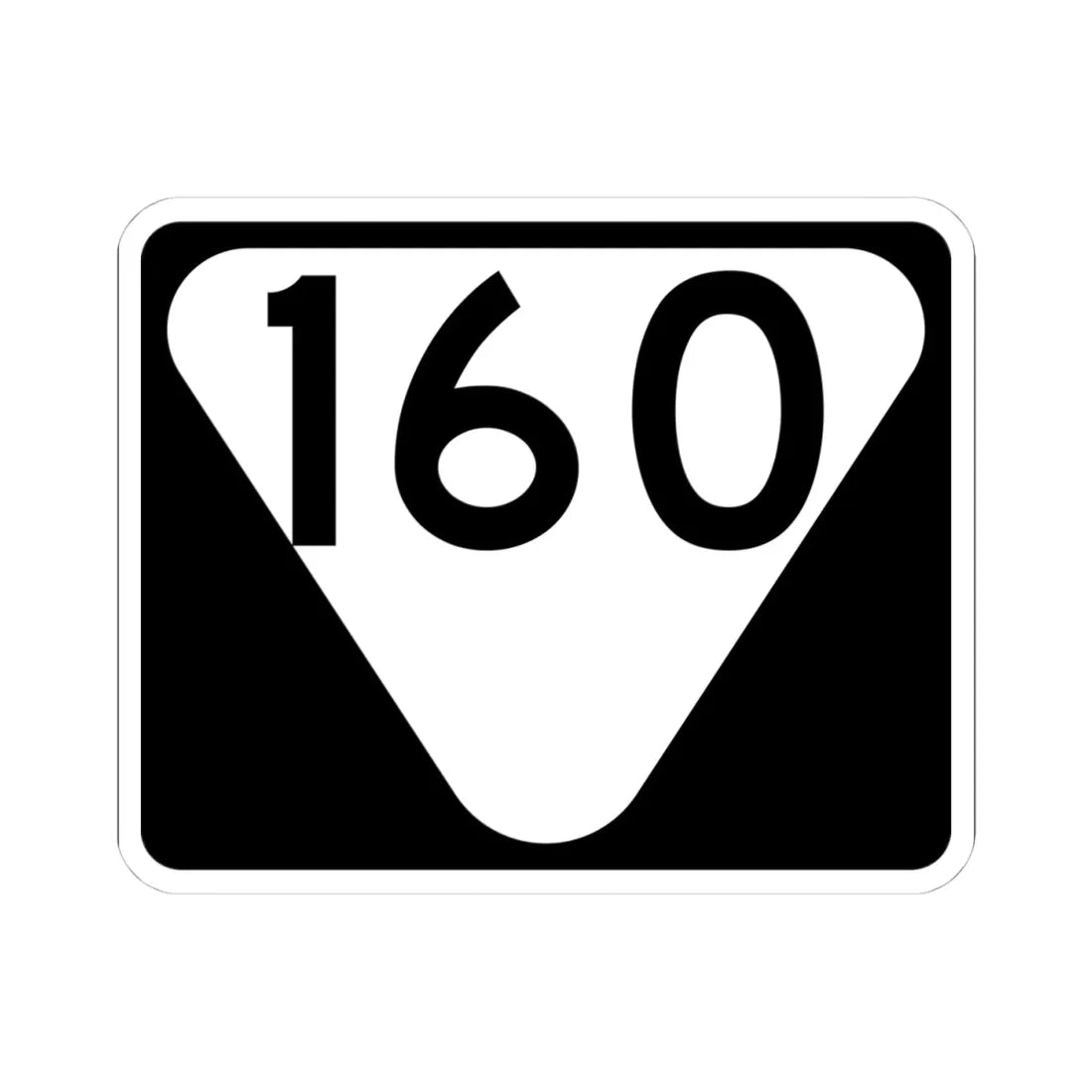 Secondary Tennessee 160 (Tennessee) (Road Sign) STICKER Vinyl Kiss-Cut Decal 4 Inch White - The Sticker Space