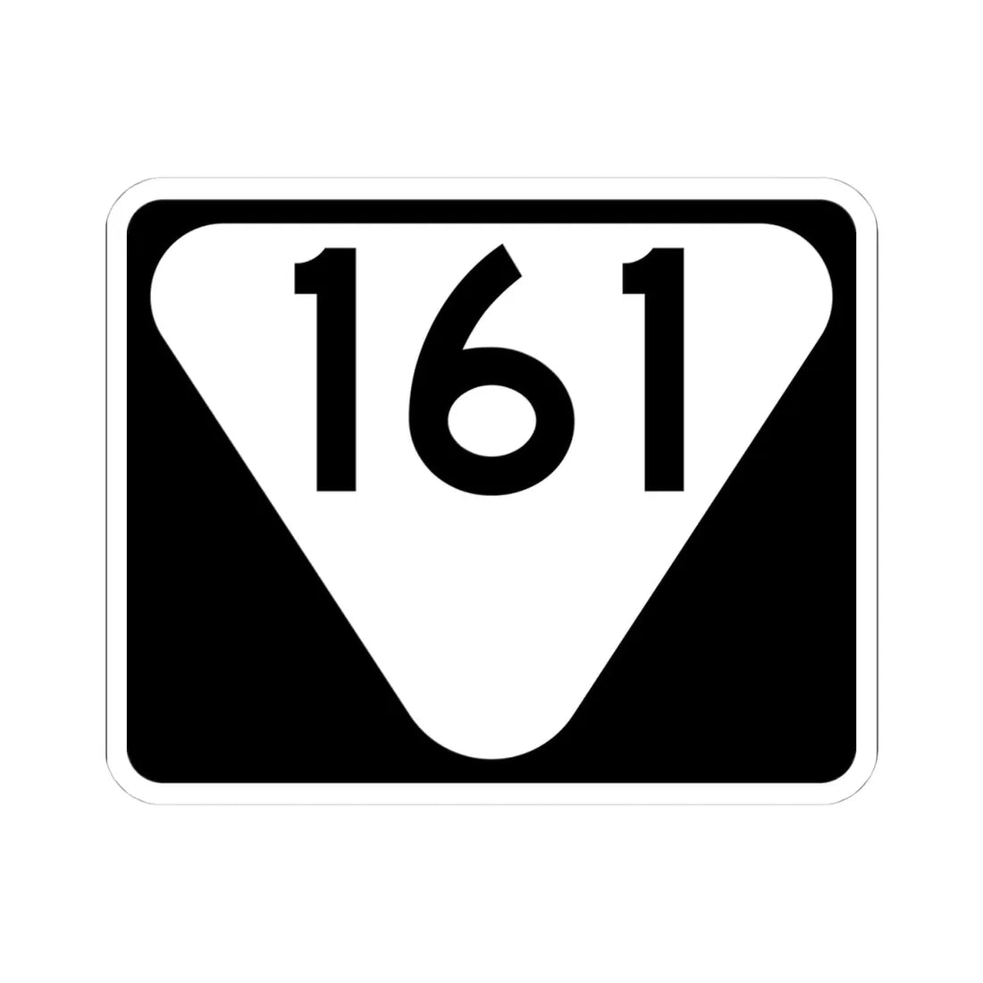 Secondary Tennessee 161 (Tennessee) (Road Sign) STICKER Vinyl Kiss-Cut Decal 4 Inch White - The Sticker Space