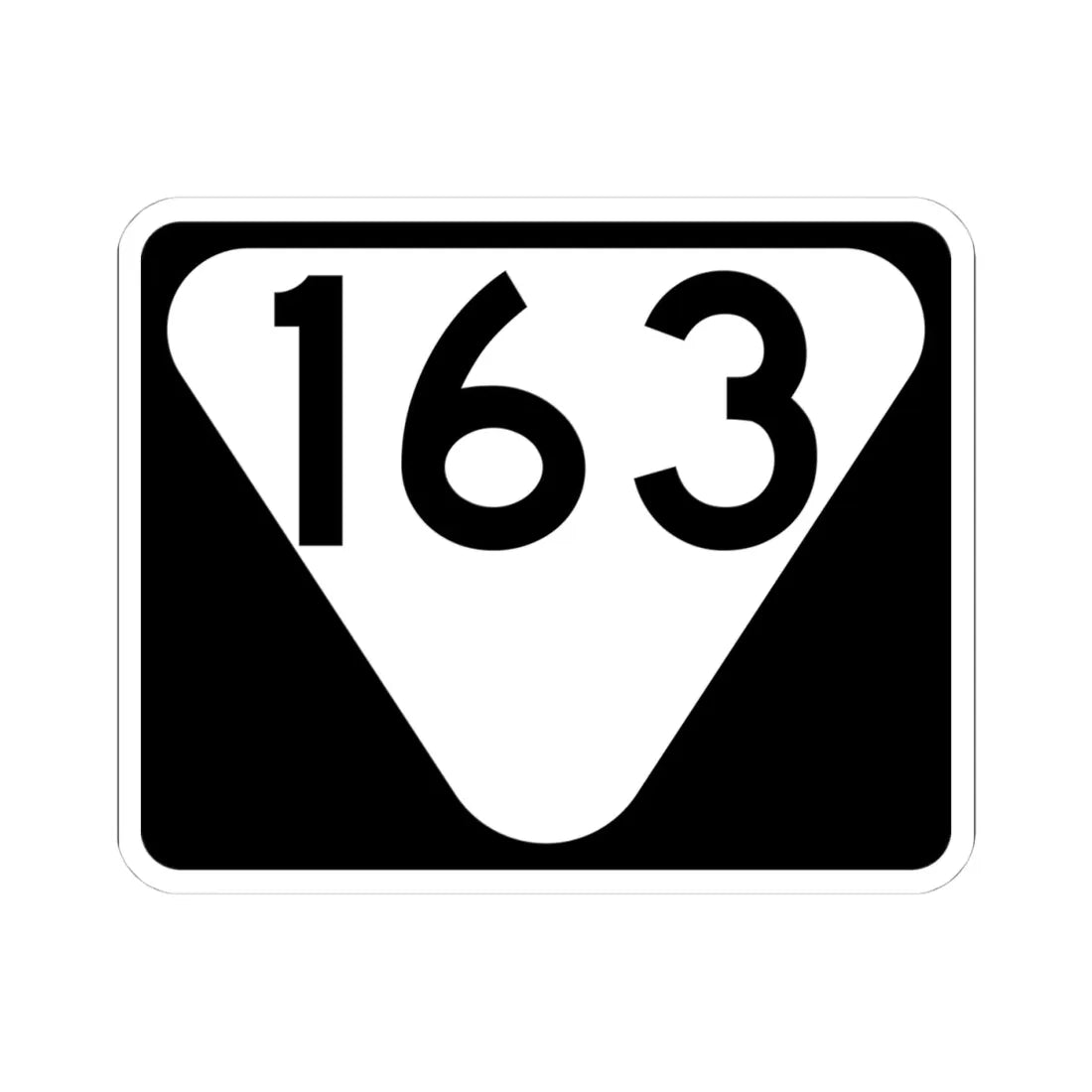 Secondary Tennessee 163 (Tennessee) (Road Sign) STICKER Vinyl Kiss-Cut Decal 4 Inch White - The Sticker Space