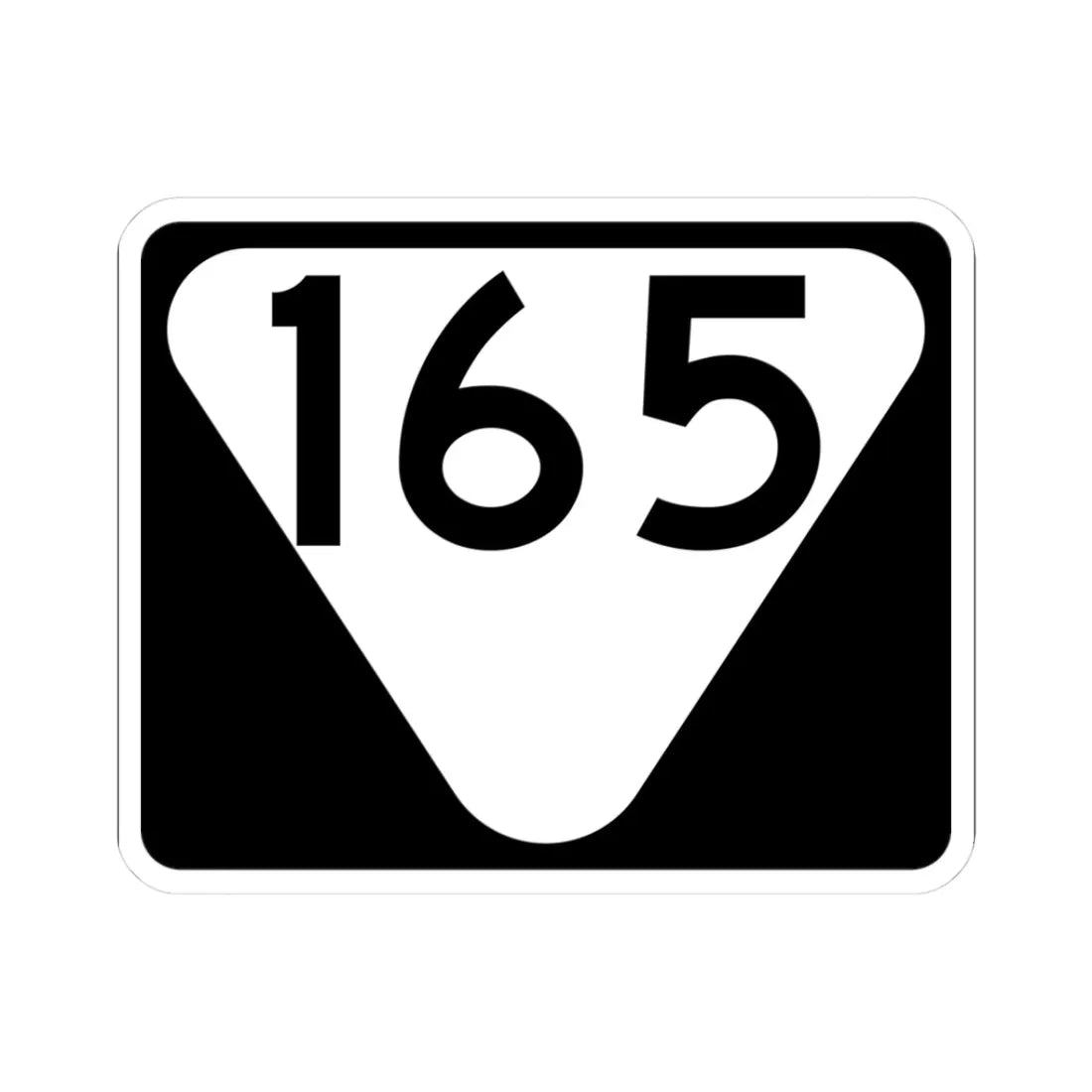 Secondary Tennessee 165 (Tennessee) (Road Sign) STICKER Vinyl Kiss-Cut Decal 3 Inch White - The Sticker Space