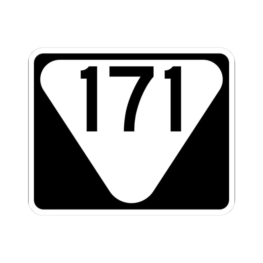 Secondary Tennessee 171 (Tennessee) (Road Sign) STICKER Vinyl Kiss-Cut Decal 3 Inch White - The Sticker Space