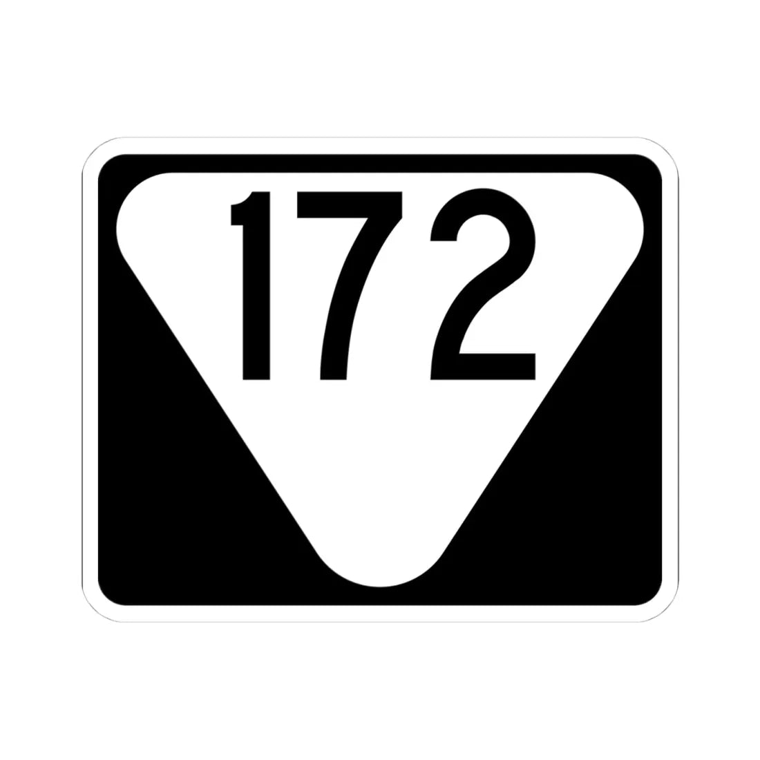 Secondary Tennessee 172 (Tennessee) (Road Sign) STICKER Vinyl Kiss-Cut Decal 4 Inch White - The Sticker Space