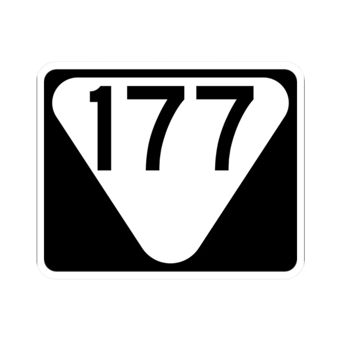 Secondary Tennessee 177 (Tennessee) (Road Sign) STICKER Vinyl Kiss-Cut Decal 2 Inch White - The Sticker Space