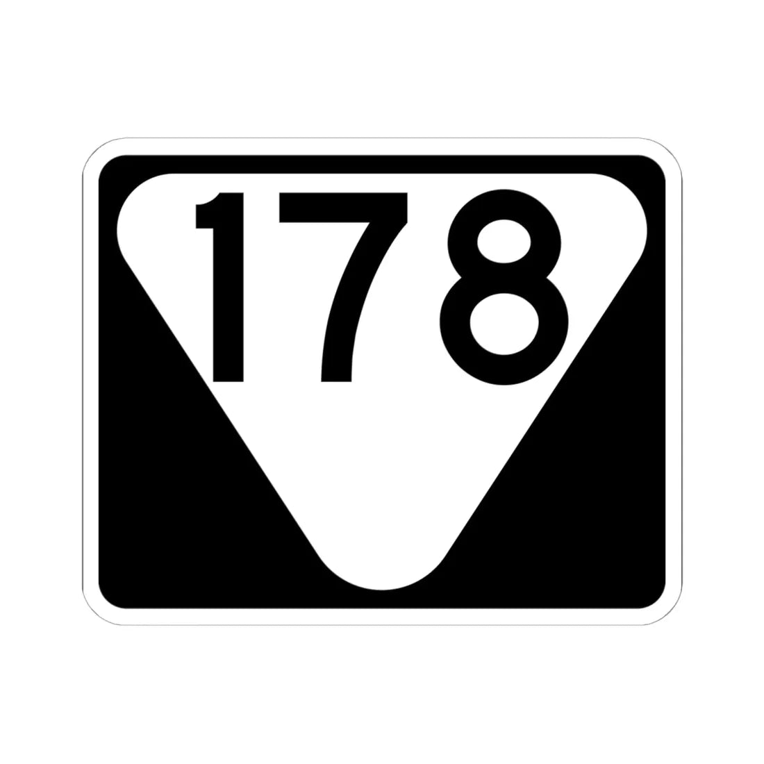 Secondary Tennessee 178 (Tennessee) (Road Sign) STICKER Vinyl Kiss-Cut Decal 6 Inch White - The Sticker Space