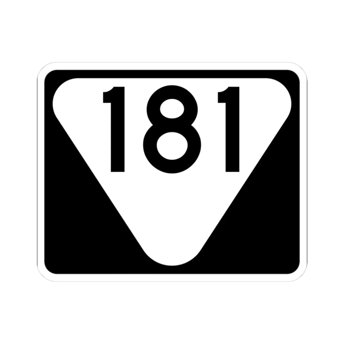 Secondary Tennessee 181 (Tennessee) (Road Sign) STICKER Vinyl Kiss-Cut Decal 3 Inch White - The Sticker Space
