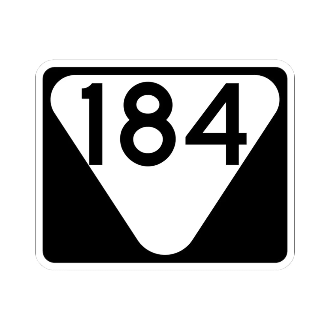 Secondary Tennessee 184 (Tennessee) (Road Sign) STICKER Vinyl Kiss-Cut Decal 3 Inch White - The Sticker Space