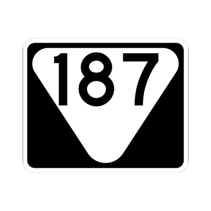Secondary Tennessee 187 (Tennessee) (Road Sign) STICKER Vinyl Kiss-Cut Decal 3 Inch White - The Sticker Space