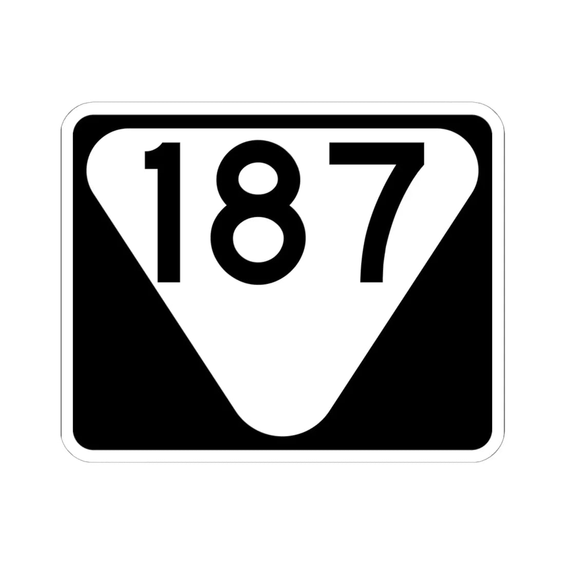 Secondary Tennessee 187 (Tennessee) (Road Sign) STICKER Vinyl Kiss-Cut Decal 6 Inch White - The Sticker Space