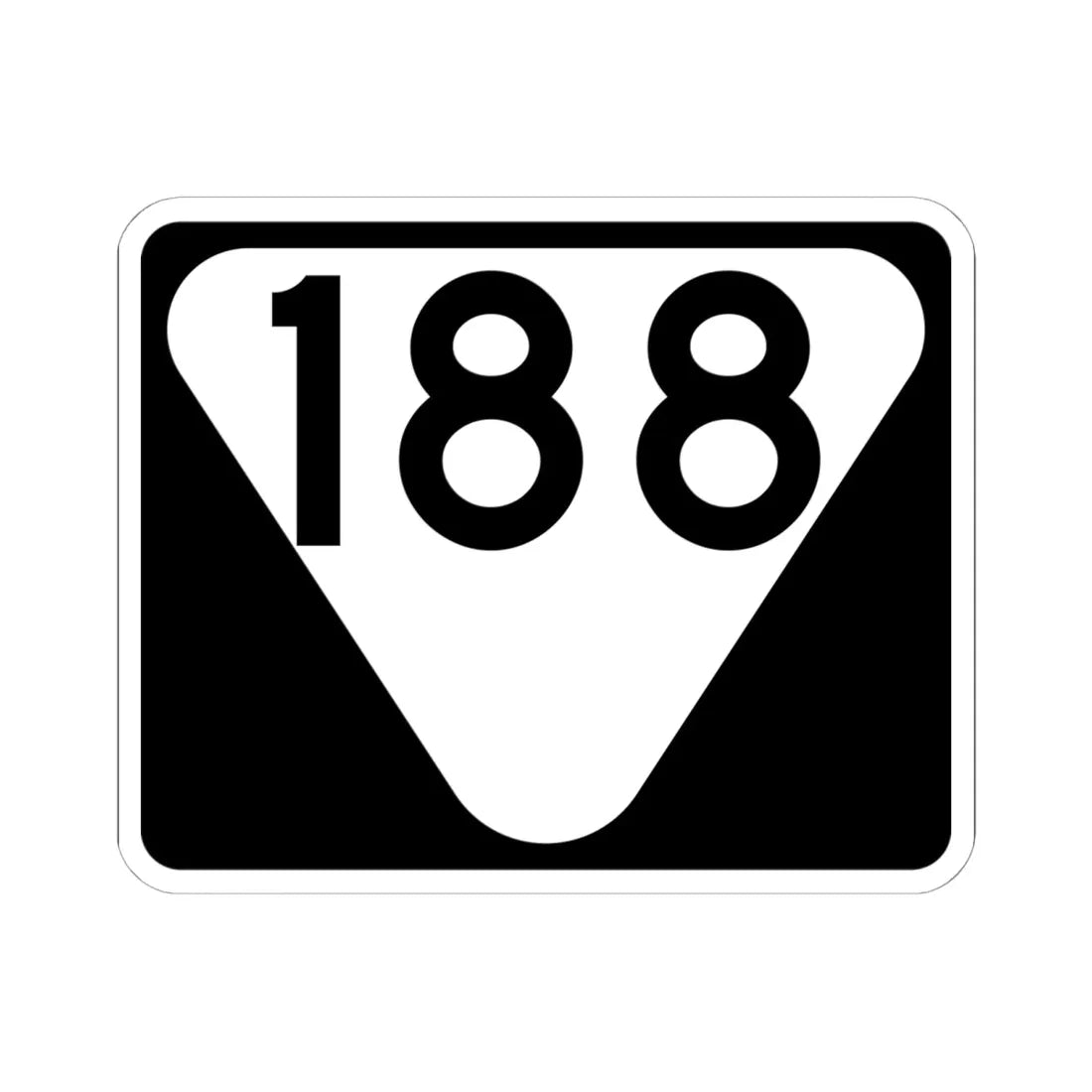 Secondary Tennessee 188 (Tennessee) (Road Sign) STICKER Vinyl Kiss-Cut Decal 6 Inch White - The Sticker Space