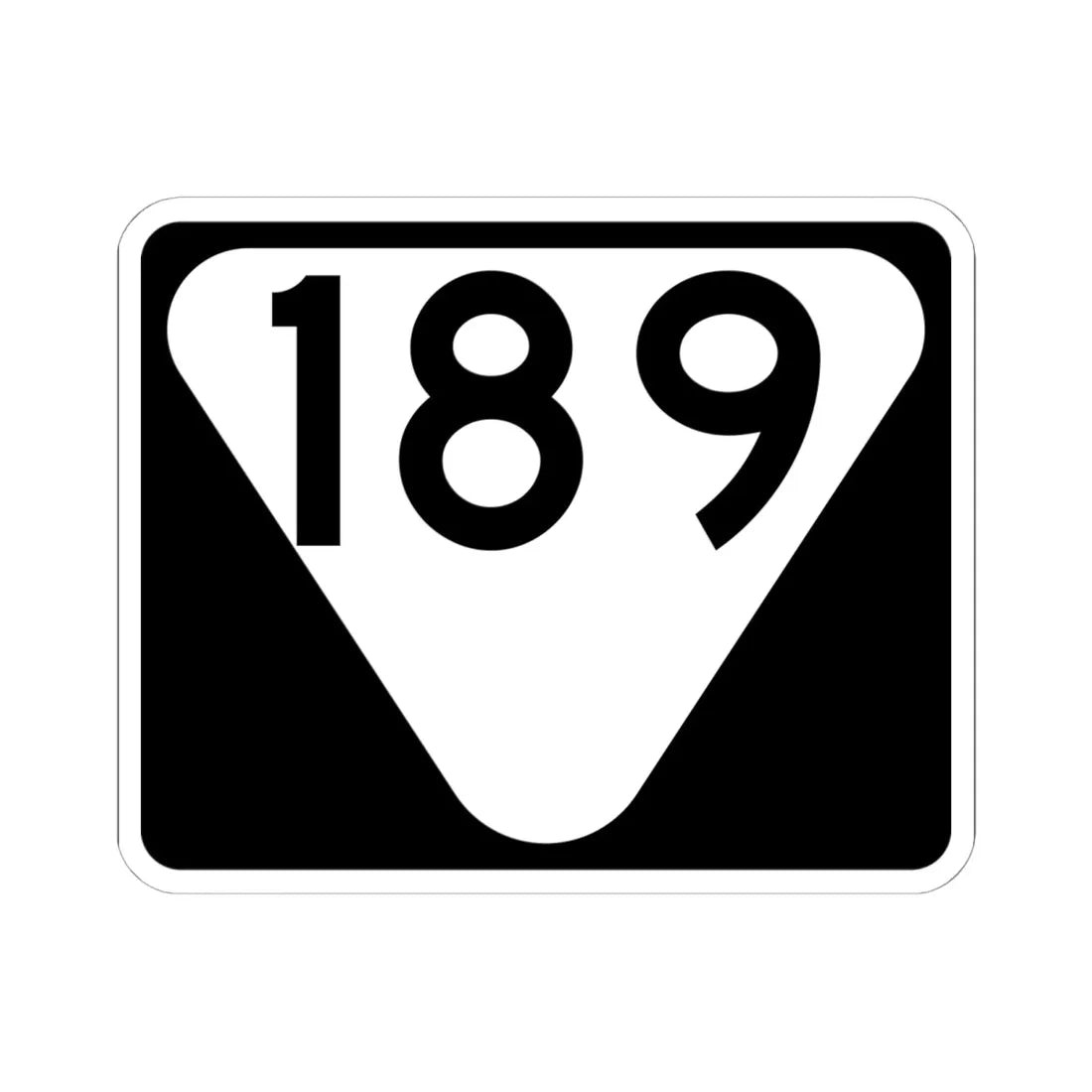 Secondary Tennessee 189 (Tennessee) (Road Sign) STICKER Vinyl Kiss-Cut Decal 6 Inch White - The Sticker Space