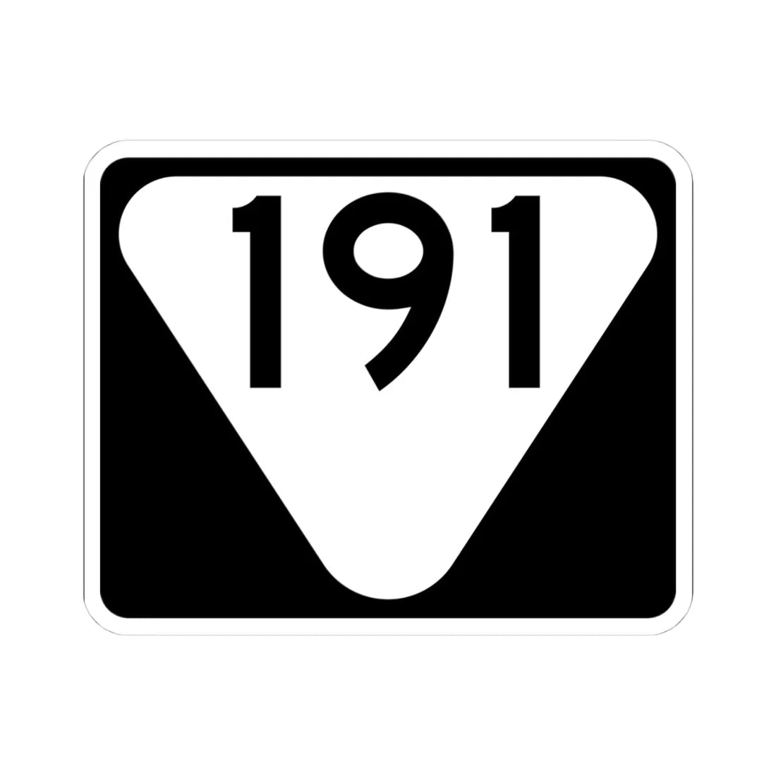 Secondary Tennessee 191 (Tennessee) (Road Sign) STICKER Vinyl Kiss-Cut Decal 4 Inch White - The Sticker Space