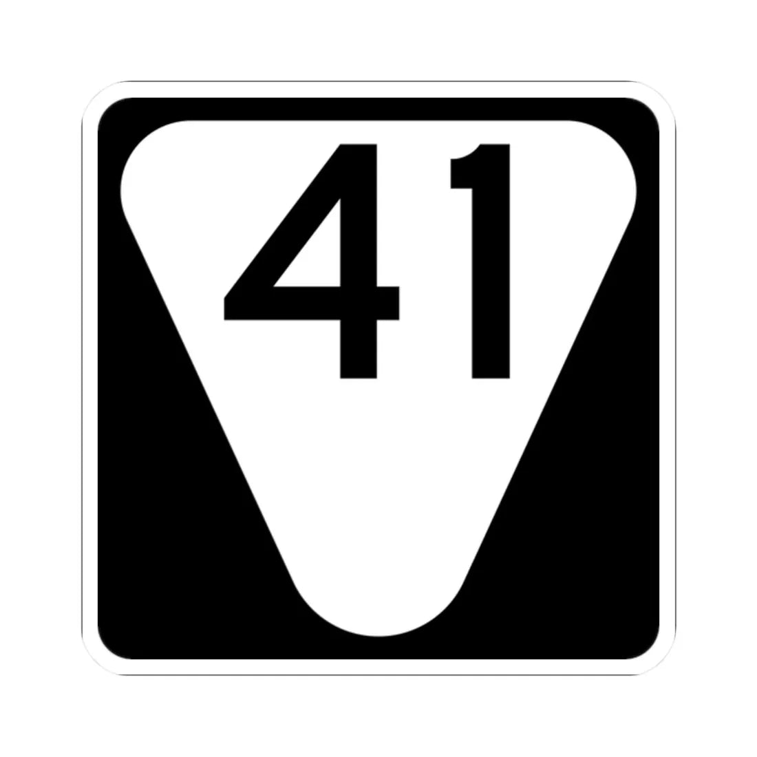 Secondary Tennessee 41 (Tennessee) (Road Sign) STICKER Vinyl Kiss-Cut Decal 2 Inch White - The Sticker Space