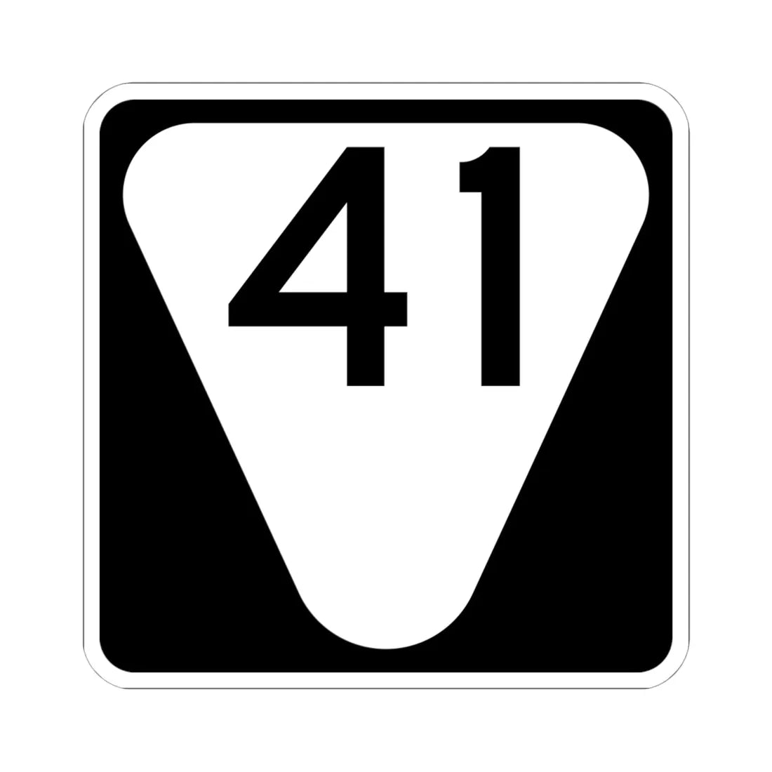 Secondary Tennessee 41 (Tennessee) (Road Sign) STICKER Vinyl Kiss-Cut Decal 6 Inch White - The Sticker Space