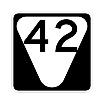 Secondary Tennessee 42 (Tennessee) (Road Sign) STICKER Vinyl Kiss-Cut Decal 2 Inch White - The Sticker Space