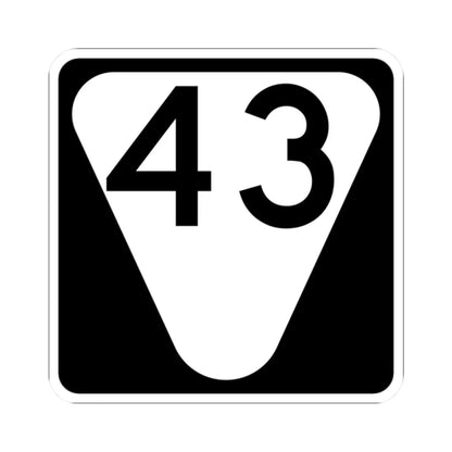 Secondary Tennessee 43 (Tennessee) (Road Sign) STICKER Vinyl Kiss-Cut Decal 2 Inch White - The Sticker Space