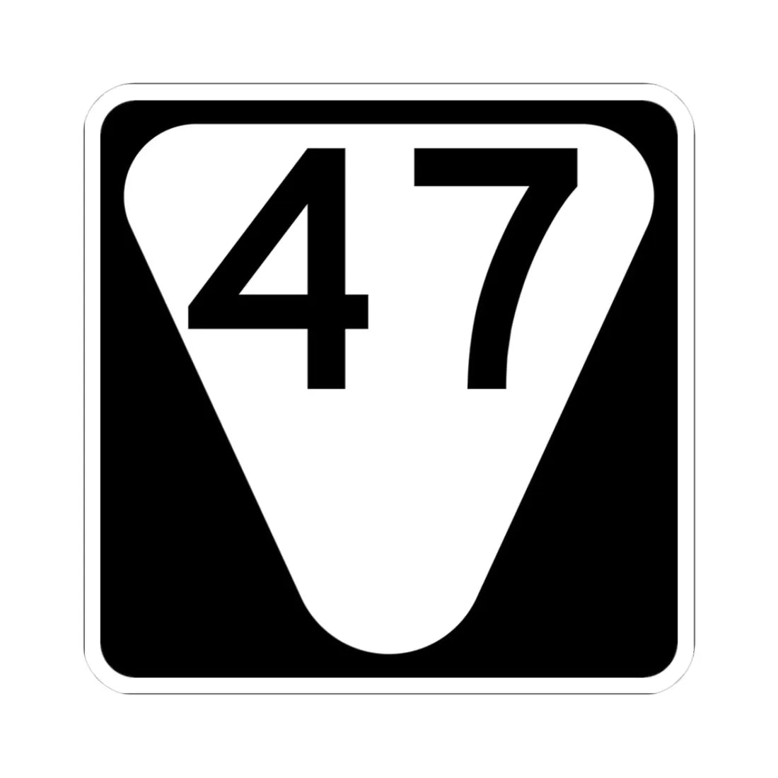 Secondary Tennessee 47 (Tennessee) (Road Sign) STICKER Vinyl Kiss-Cut Decal 3 Inch White - The Sticker Space
