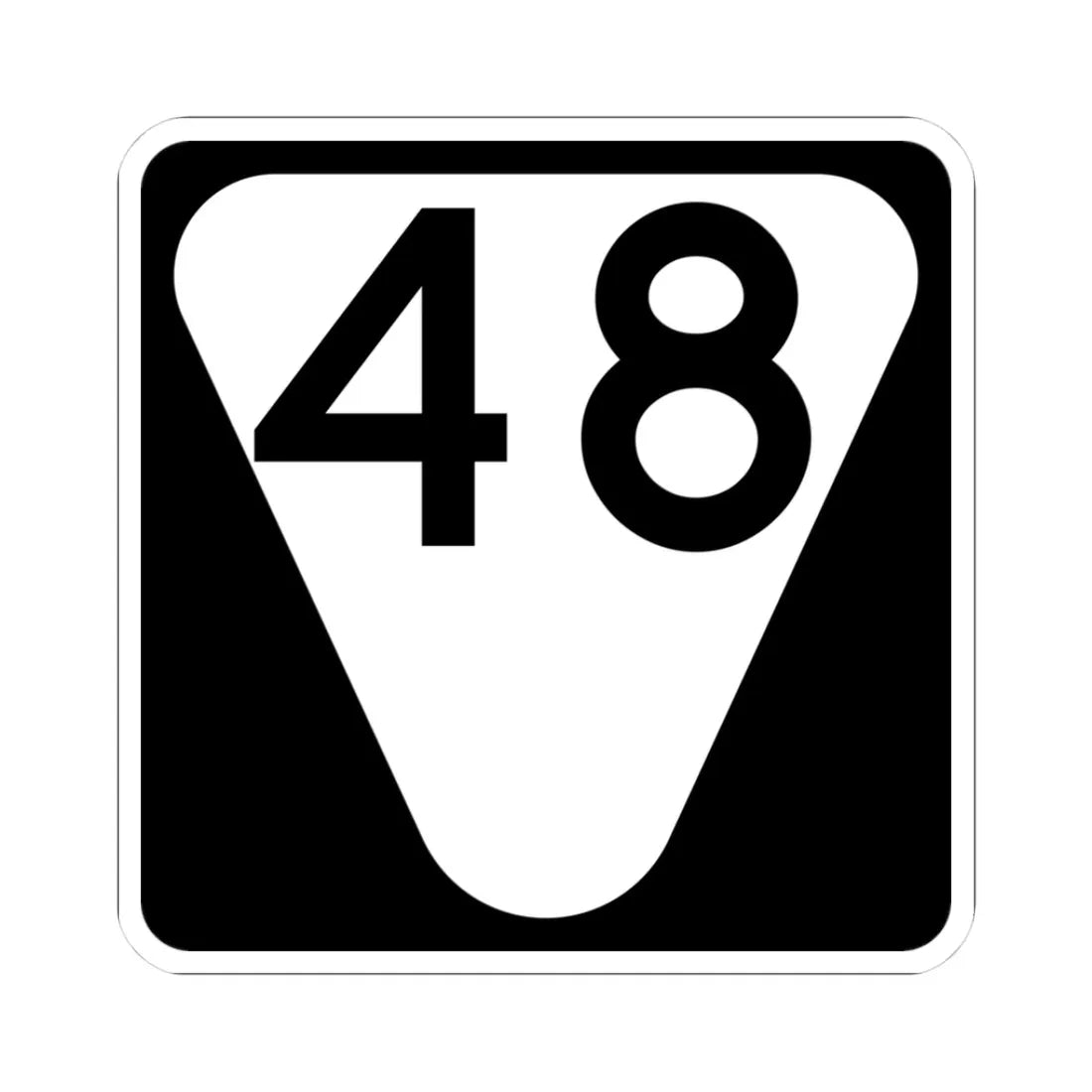 Secondary Tennessee 48 (Tennessee) (Road Sign) STICKER Vinyl Kiss-Cut Decal 3 Inch White - The Sticker Space