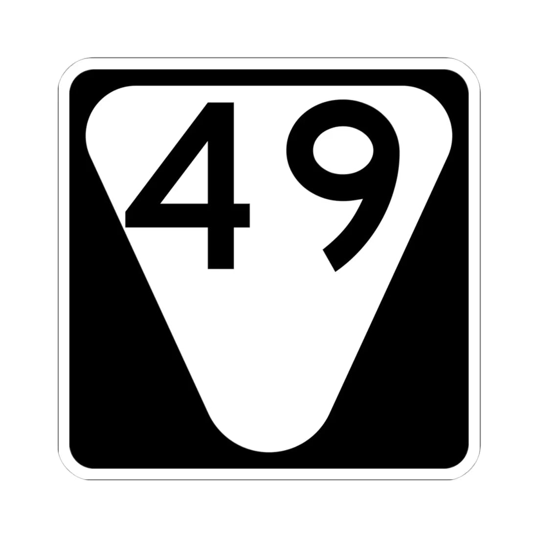 Secondary Tennessee 49 (Tennessee) (Road Sign) STICKER Vinyl Kiss-Cut Decal 4 Inch White - The Sticker Space