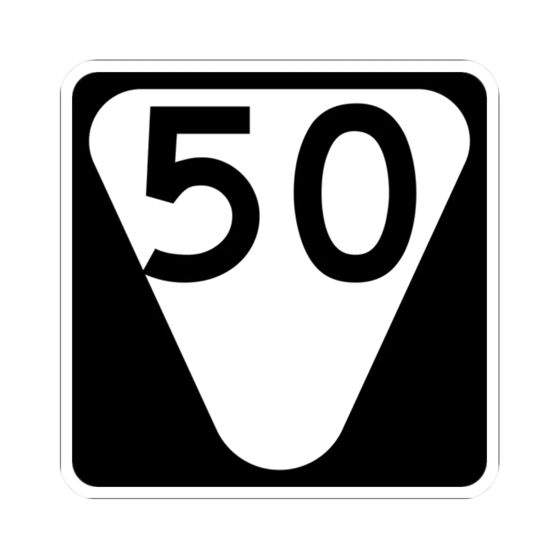 Secondary Tennessee 50 (Tennessee) (Road Sign) STICKER Vinyl Kiss-Cut Decal 2 Inch White - The Sticker Space