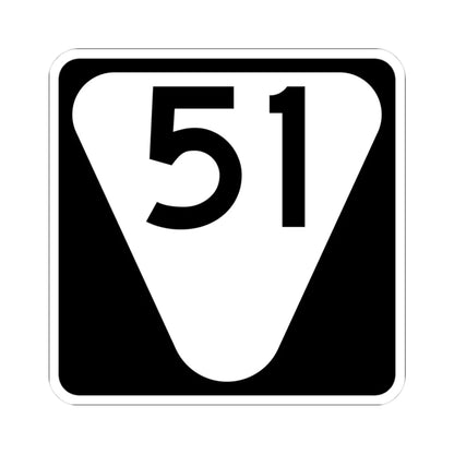 Secondary Tennessee 51 (Tennessee) (Road Sign) STICKER Vinyl Kiss-Cut Decal 3 Inch White - The Sticker Space