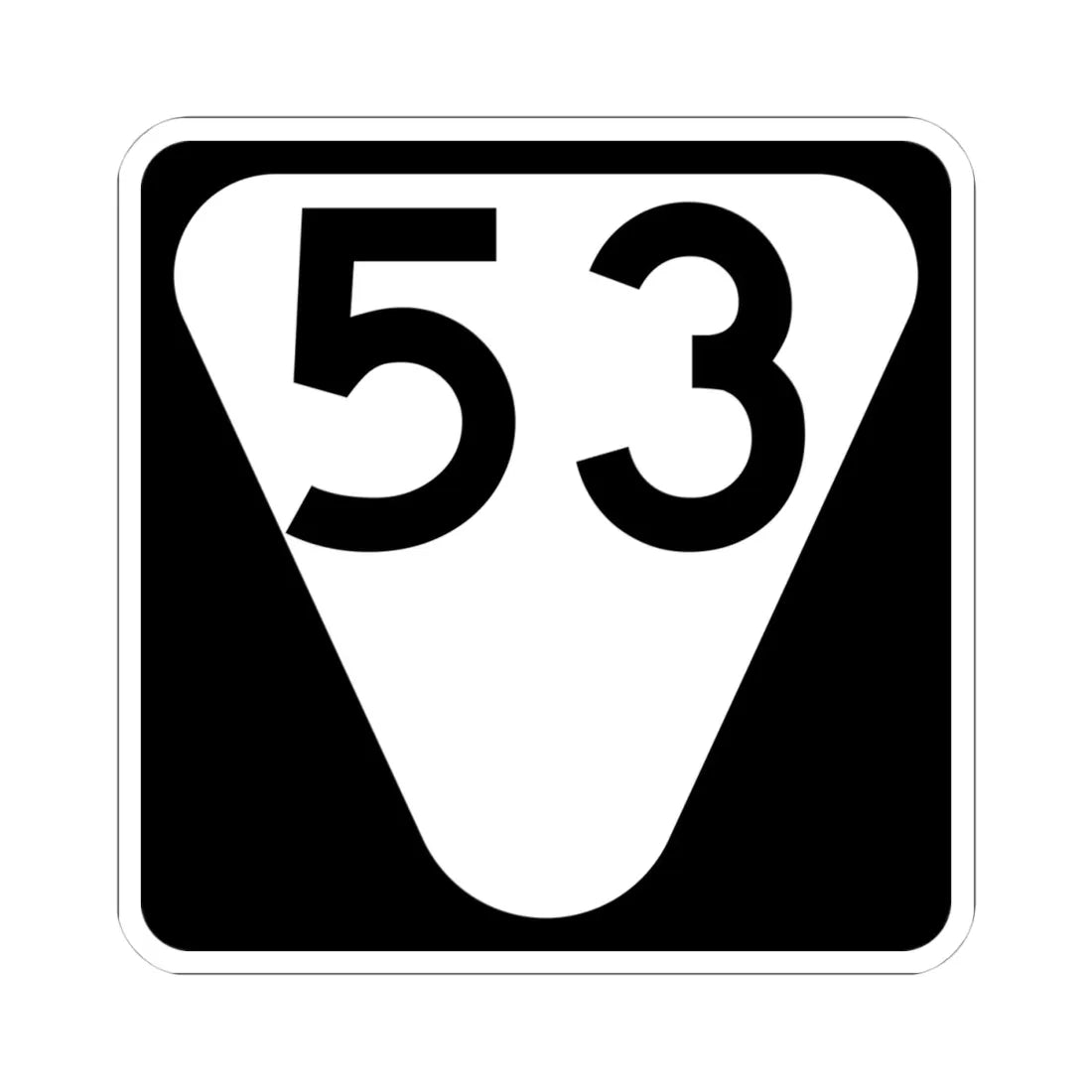 Secondary Tennessee 53 (Tennessee) (Road Sign) STICKER Vinyl Kiss-Cut Decal 4 Inch White - The Sticker Space