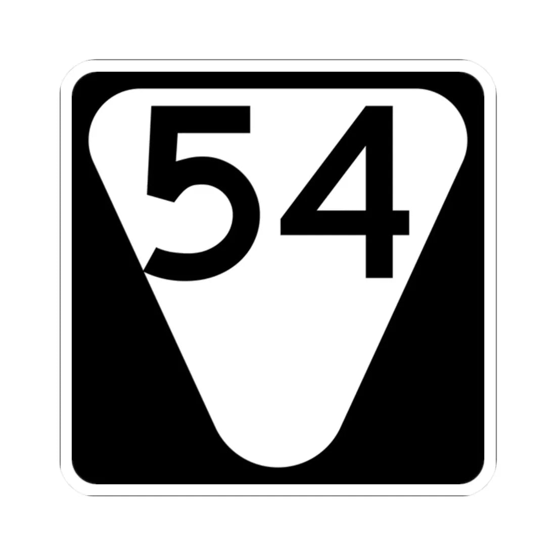 Secondary Tennessee 54 (Tennessee) (Road Sign) STICKER Vinyl Kiss-Cut Decal 2 Inch White - The Sticker Space