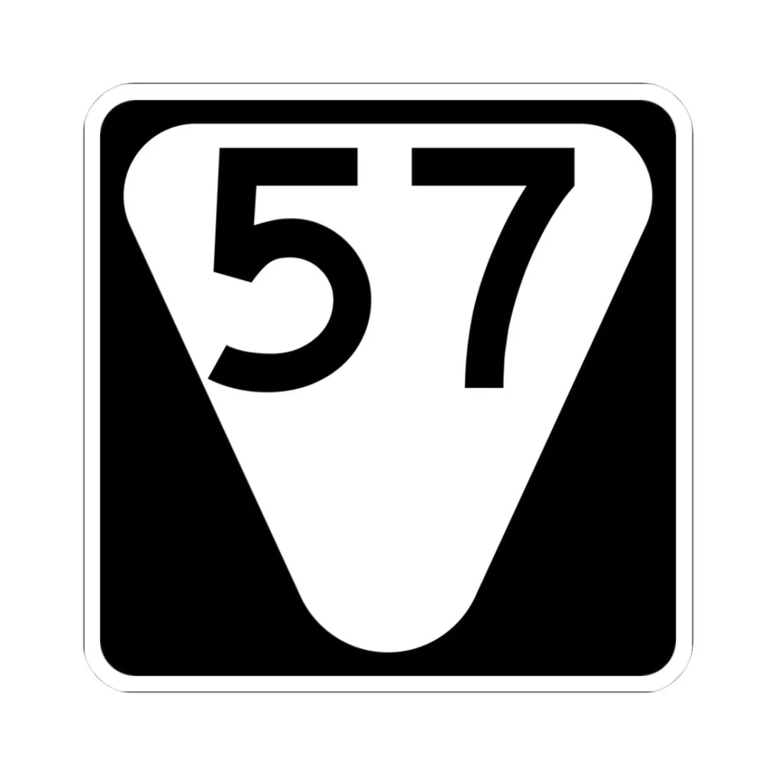 Secondary Tennessee 57 (Tennessee) (Road Sign) STICKER Vinyl Kiss-Cut Decal 3 Inch White - The Sticker Space