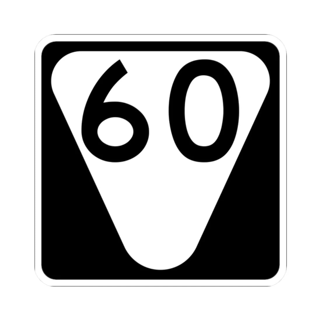 Secondary Tennessee 60 (Tennessee) (Road Sign) STICKER Vinyl Kiss-Cut Decal 2 Inch White - The Sticker Space