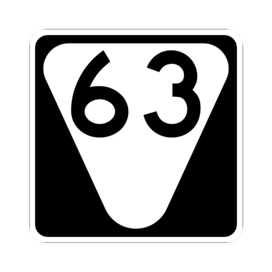 Secondary Tennessee 63 (Tennessee) (Road Sign) STICKER Vinyl Kiss-Cut Decal 2 Inch White - The Sticker Space