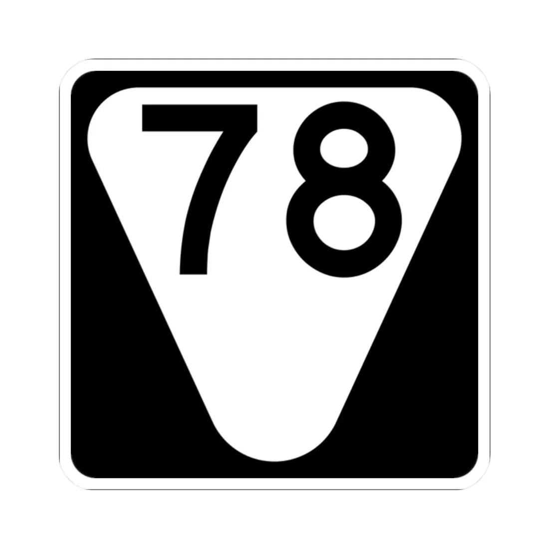 Secondary Tennessee 78 (Tennessee) (Road Sign) STICKER Vinyl Kiss-Cut Decal 2 Inch White - The Sticker Space