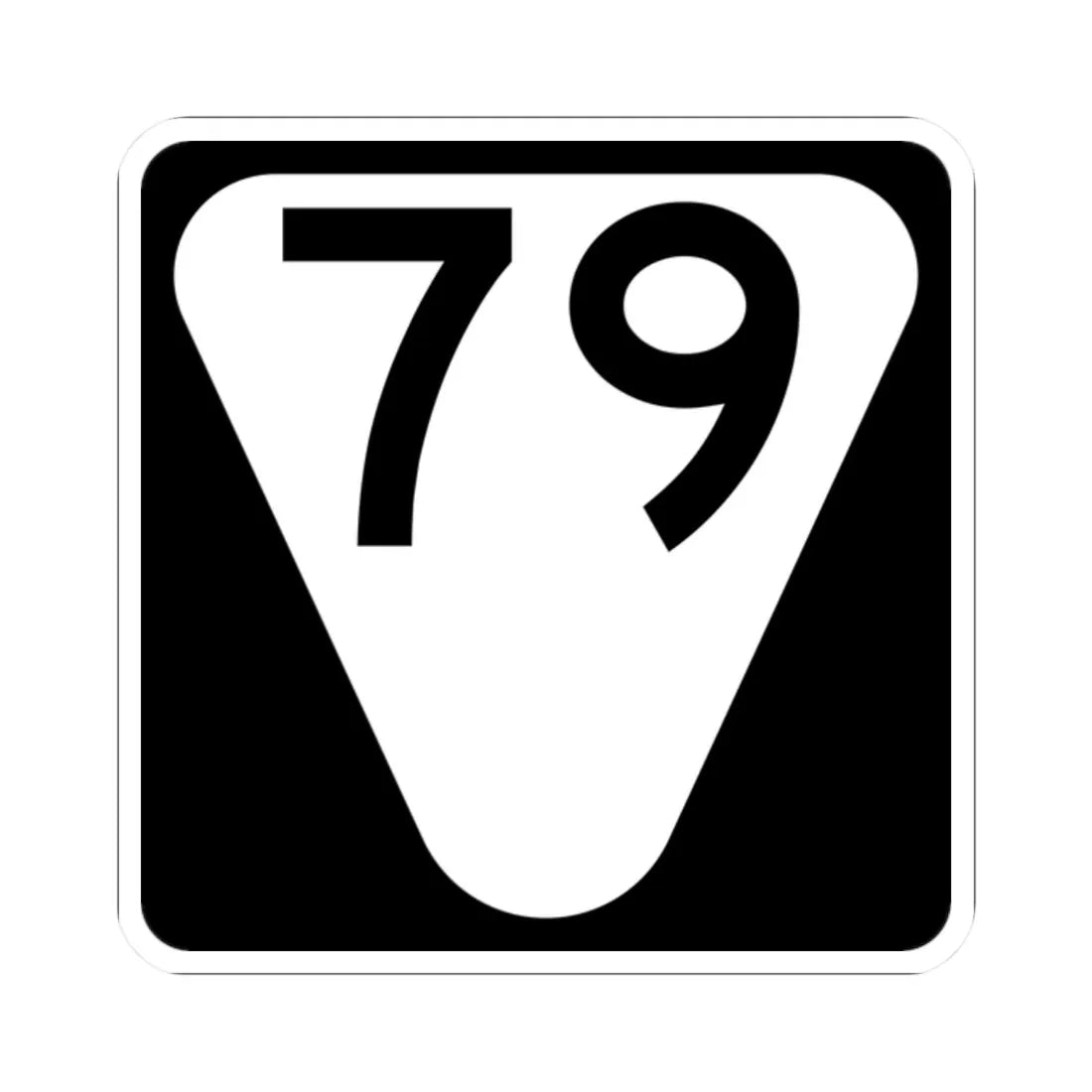 Secondary Tennessee 79 (Tennessee) (Road Sign) STICKER Vinyl Kiss-Cut Decal 2 Inch White - The Sticker Space