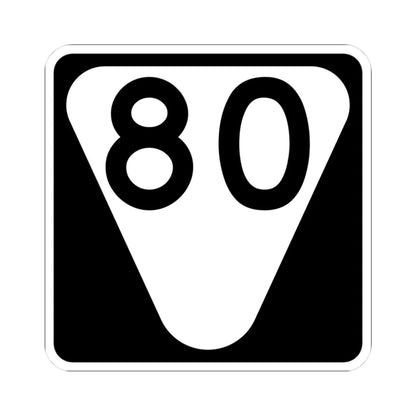 Secondary Tennessee 80 (Tennessee) (Road Sign) STICKER Vinyl Kiss-Cut Decal 3 Inch White - The Sticker Space