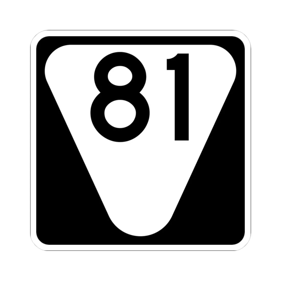Secondary Tennessee 81 (Tennessee) (Road Sign) STICKER Vinyl Kiss-Cut Decal 3 Inch White - The Sticker Space