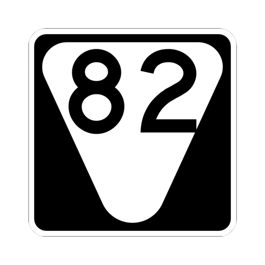 Secondary Tennessee 82 (Tennessee) (Road Sign) STICKER Vinyl Kiss-Cut Decal 3 Inch White - The Sticker Space