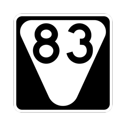 Secondary Tennessee 83 (Tennessee) (Road Sign) STICKER Vinyl Kiss-Cut Decal 3 Inch White - The Sticker Space