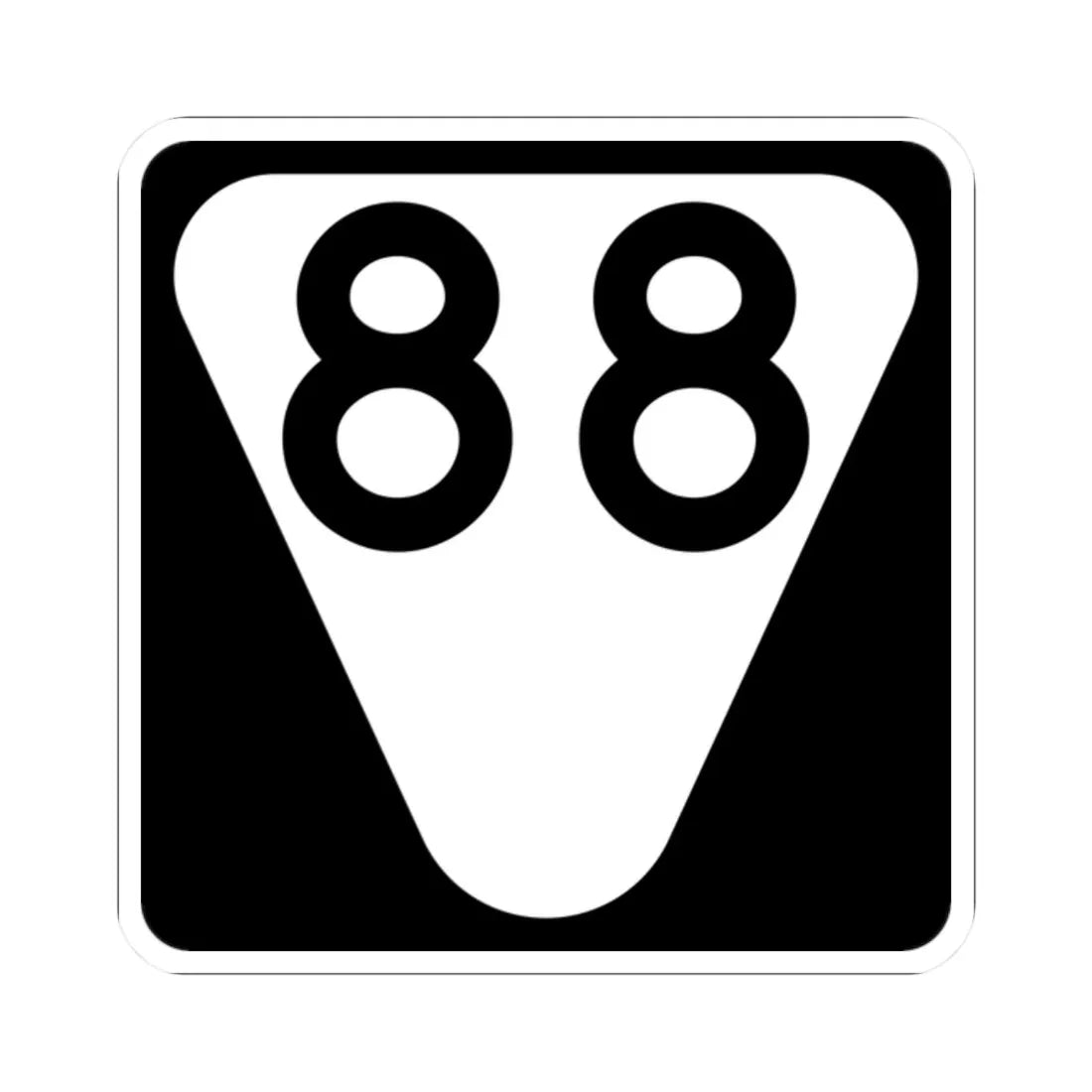 Secondary Tennessee 88 (Tennessee) (Road Sign) STICKER Vinyl Kiss-Cut Decal 2 Inch White - The Sticker Space