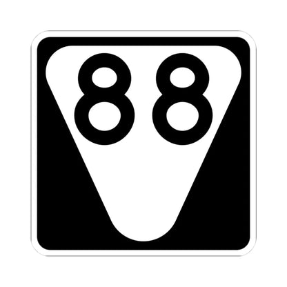 Secondary Tennessee 88 (Tennessee) (Road Sign) STICKER Vinyl Kiss-Cut Decal 3 Inch White - The Sticker Space
