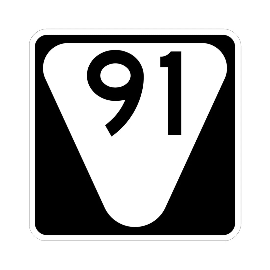 Secondary Tennessee 91 (Tennessee) (Road Sign) STICKER Vinyl Kiss-Cut Decal 6 Inch White - The Sticker Space