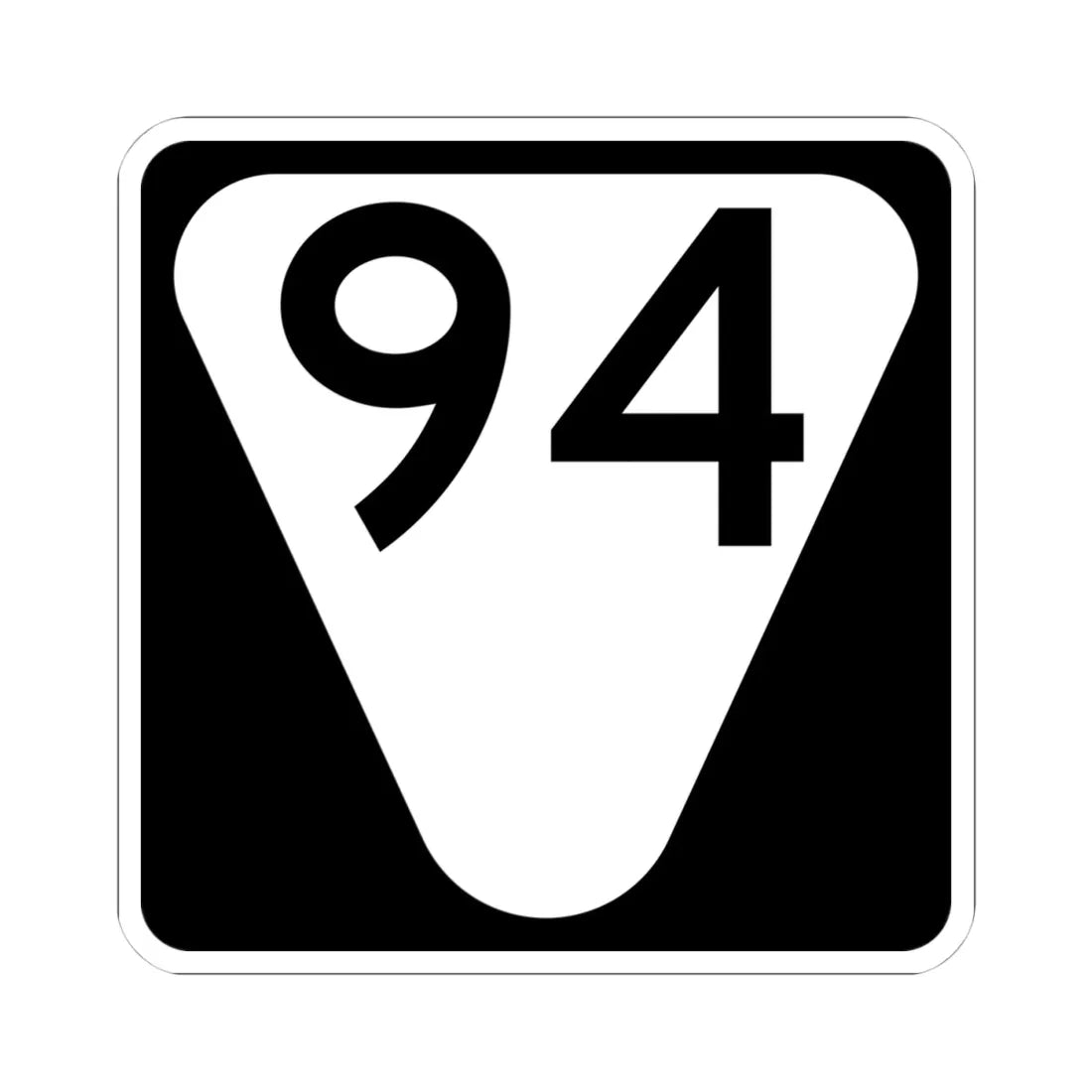 Secondary Tennessee 94 (Tennessee) (Road Sign) STICKER Vinyl Kiss-Cut Decal 4 Inch White - The Sticker Space
