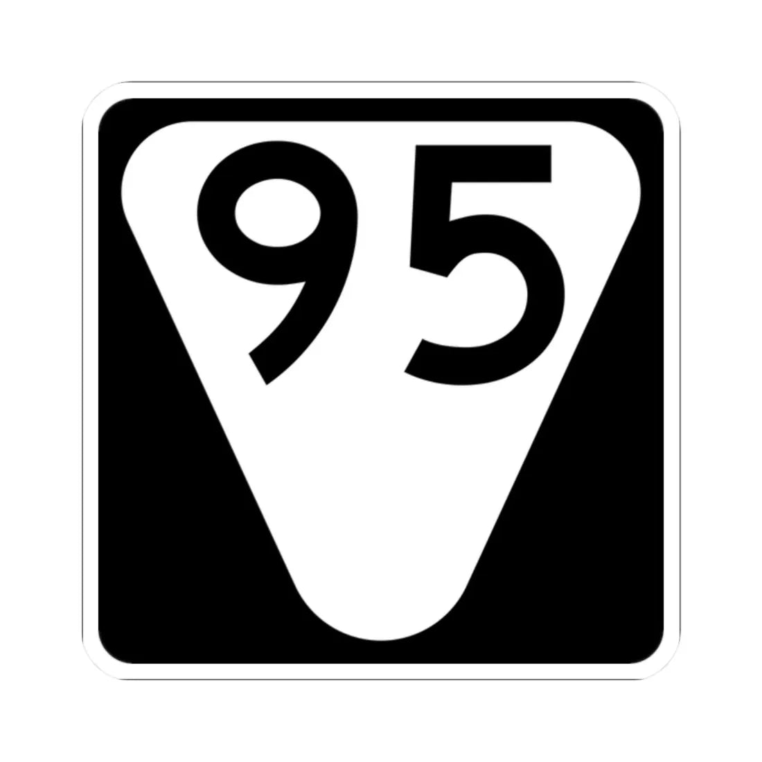 Secondary Tennessee 95 (Tennessee) (Road Sign) STICKER Vinyl Kiss-Cut Decal 2 Inch White - The Sticker Space