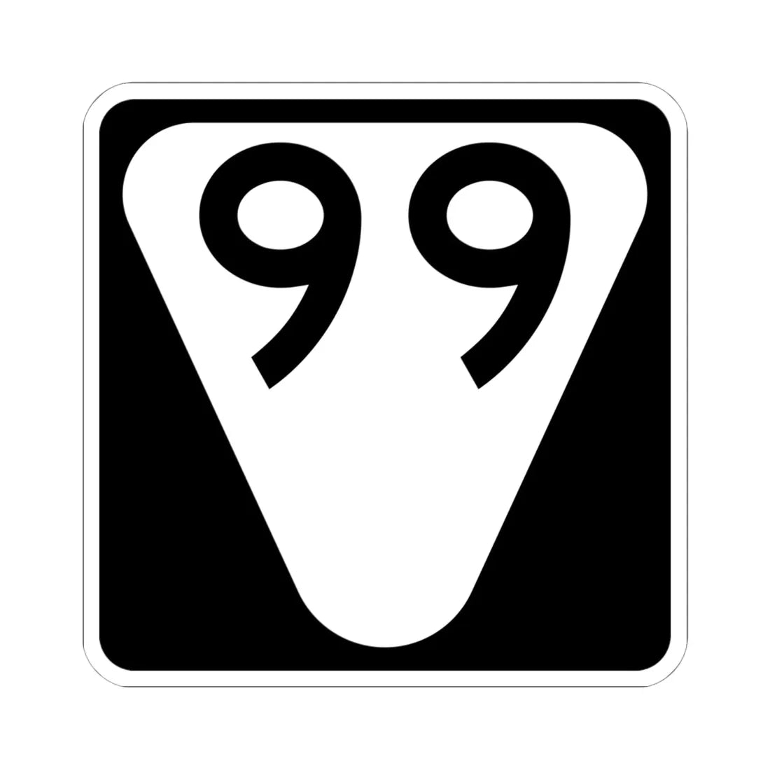 Secondary Tennessee 99 (Tennessee) (Road Sign) STICKER Vinyl Kiss-Cut Decal 6 Inch White - The Sticker Space