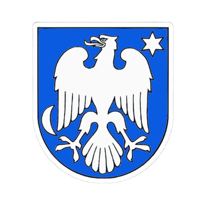 Secovce Coat of Arms (Slovakia) (Coat of Arms) STICKER Vinyl Kiss-Cut Decal 4 Inch White - The Sticker Space